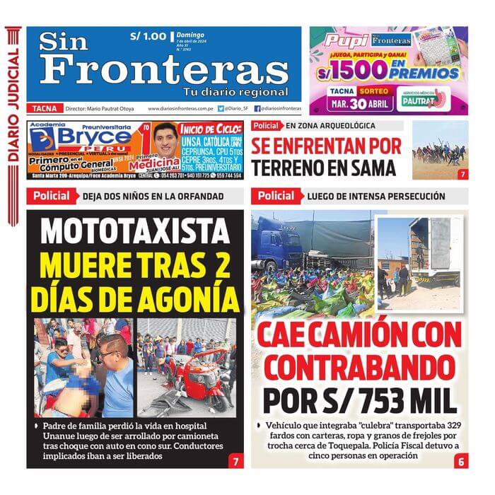 DIARIO SIN FRONTERAS TACNA