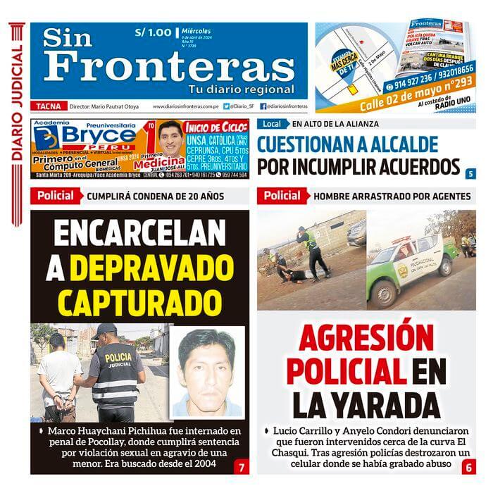 DIARIO SIN FRONTERAS TACNA