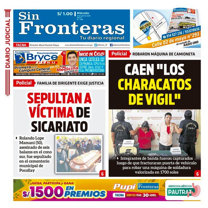 DIARIO SIN FRONTERAS TACNA