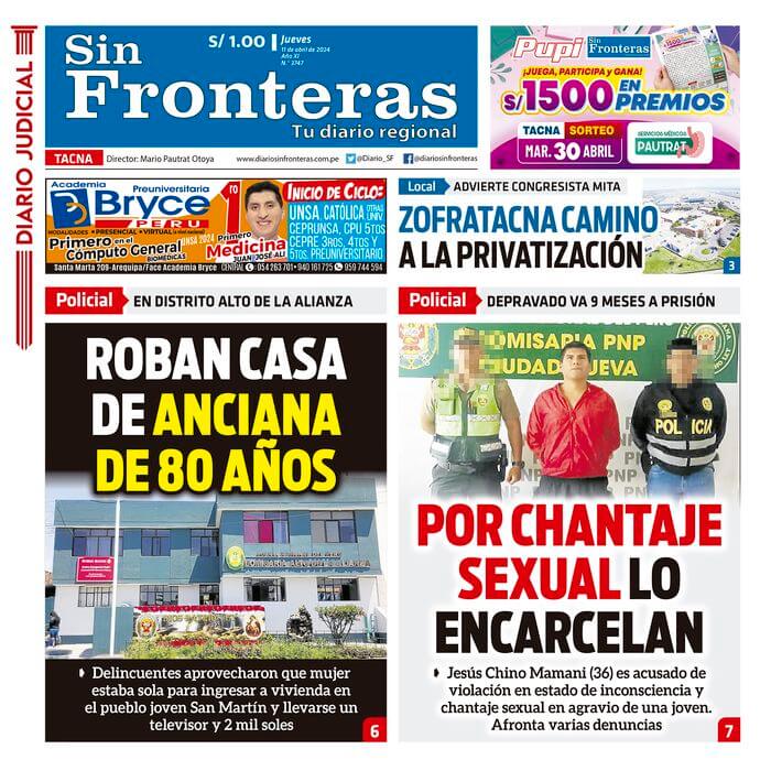 DIARIO SIN FRONTERAS TACNA