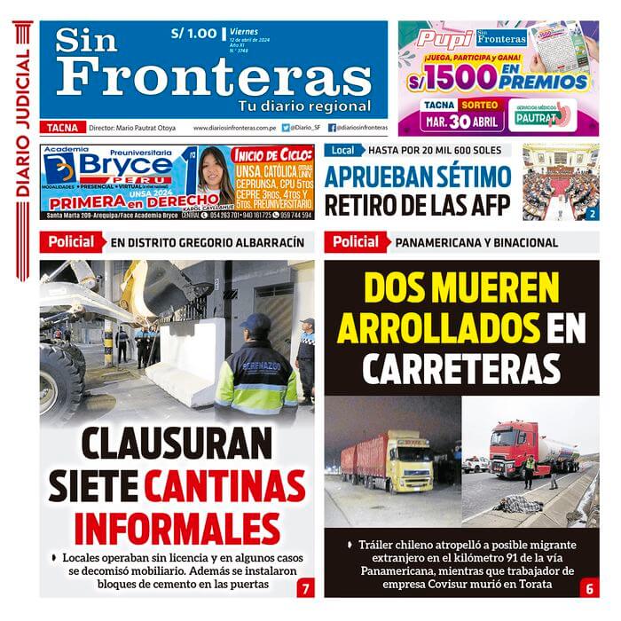 DIARIO SIN FRONTERAS TACNA