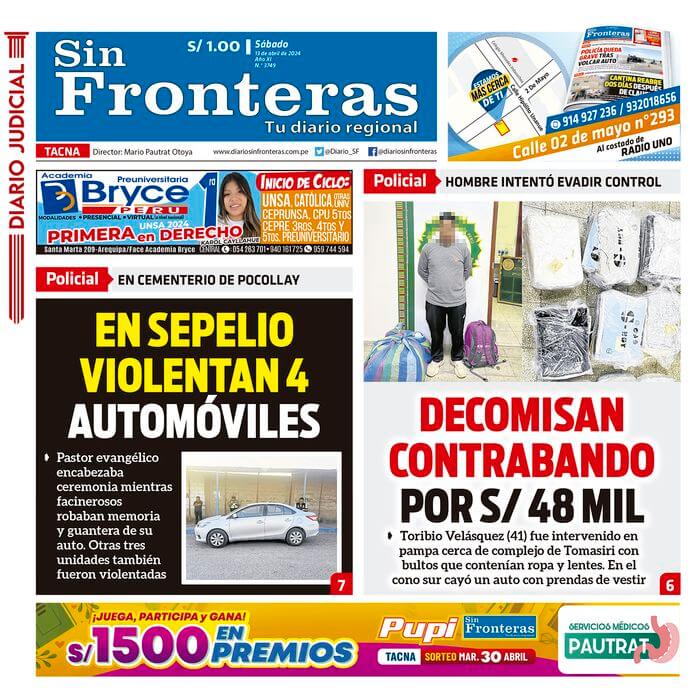 DIARIO SIN FRONTERAS TACNA