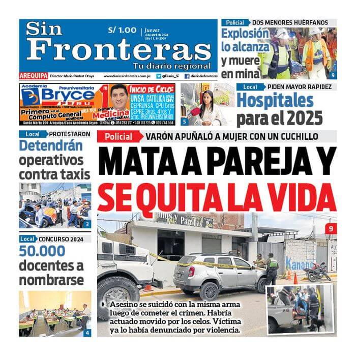 DIARIO SIN FRONTERAS AREQUIPA