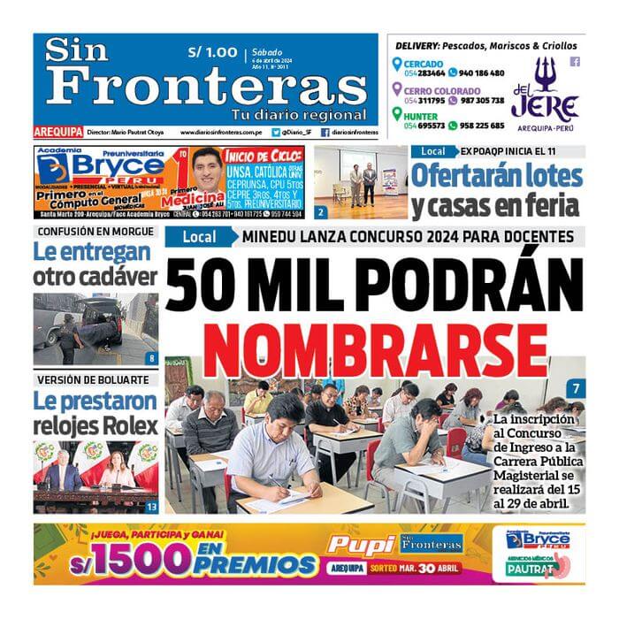 DIARIO SIN FRONTERAS AREQUIPA