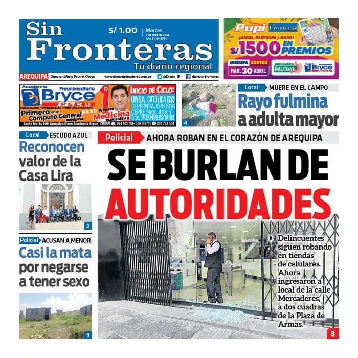 DIARIO SIN FRONTERAS AREQUIPA