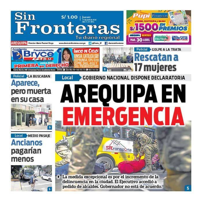 DIARIO SIN FRONTERAS AREQUIPA