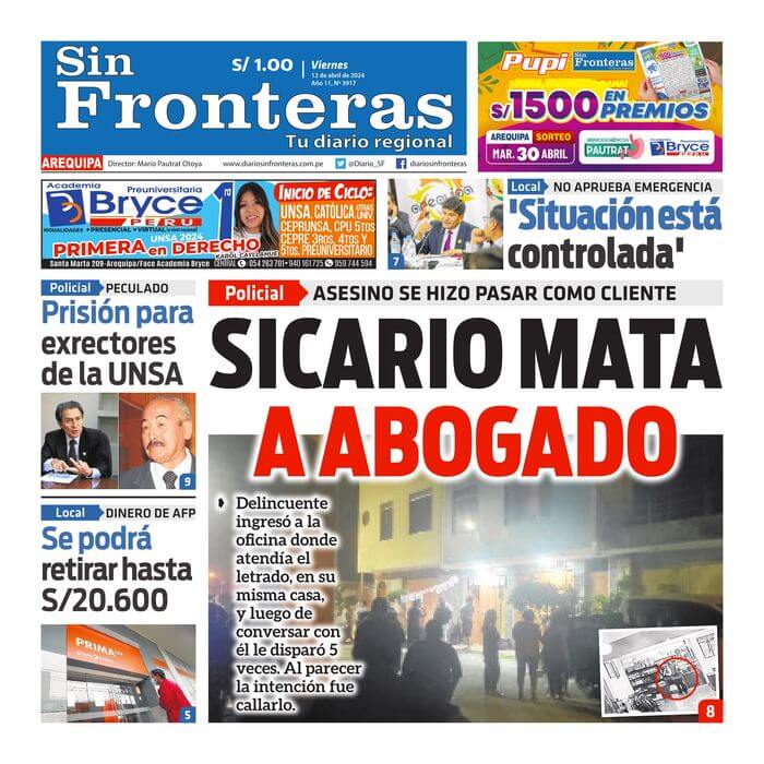 DIARIO SIN FRONTERAS AREQUIPA