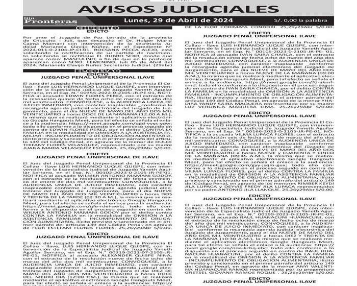  JUDICIALES PUNO 29042024