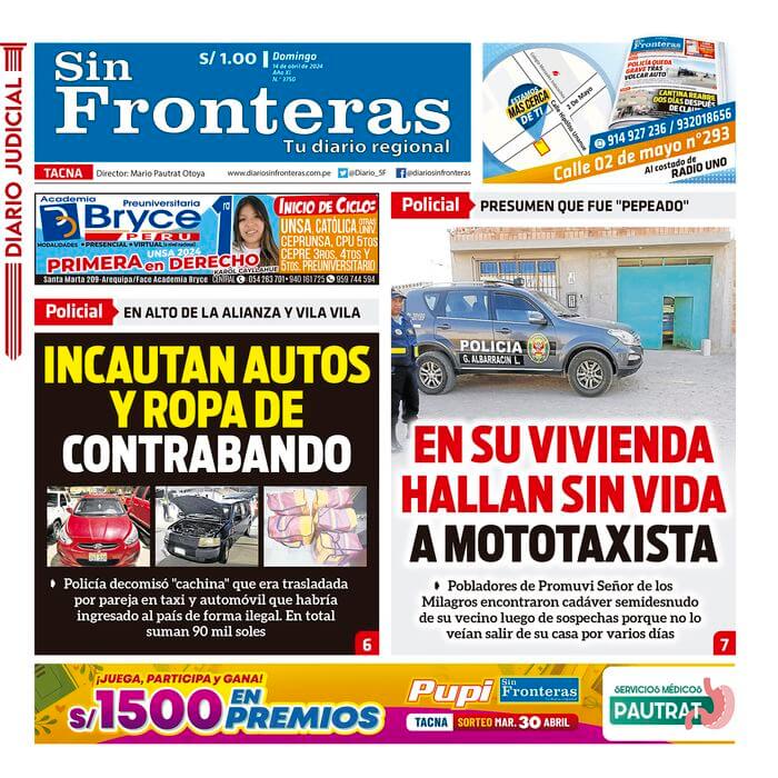 DIARIO SIN FRONTERAS TACNA