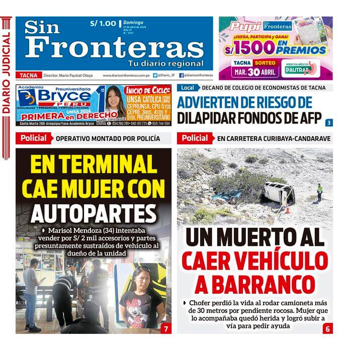 DIARIO SIN FRONTERAS TACNA