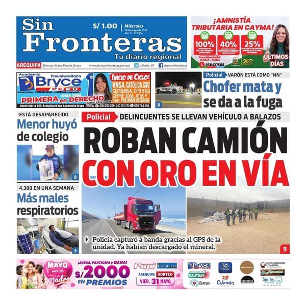 DIARIO SIN FRONTERAS AREQUIPA