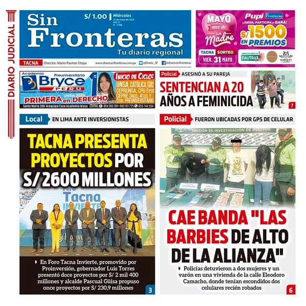 DIARIO SIN FRONTERAS TACNA