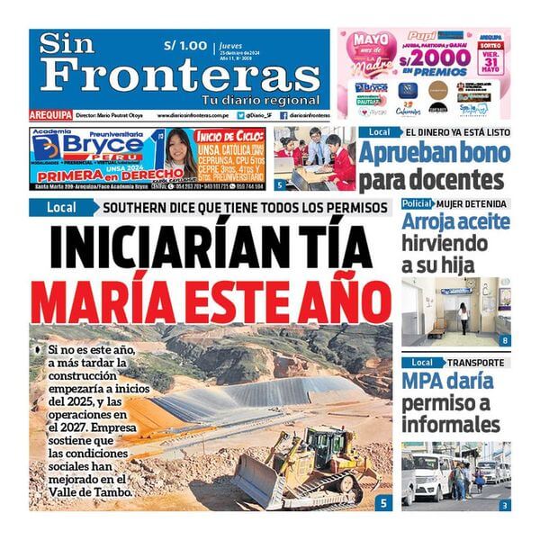 DIARIO SIN FRONTERAS AREQUIPA