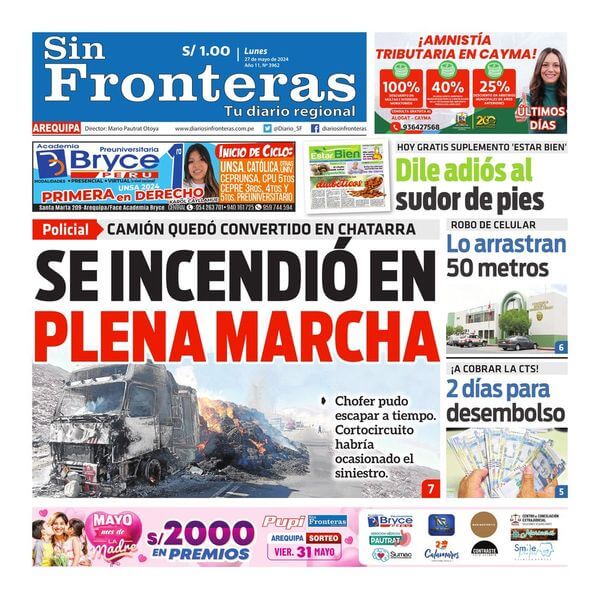 DIARIO SIN FRONTERAS AREQUIPA