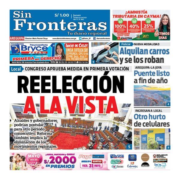 DIARIO SIN FRONTERAS AREQUIPA