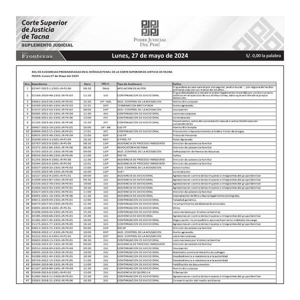 JUDICIALES TACNA