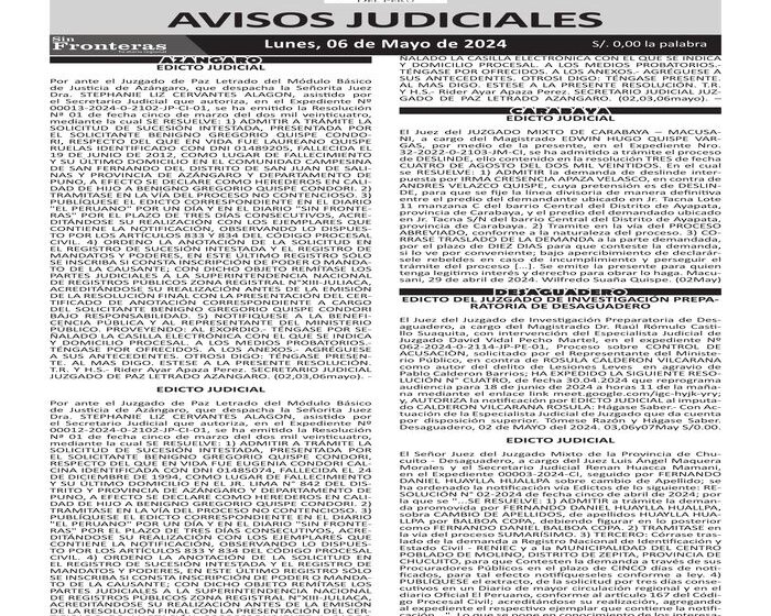 JUDICIALES PUNO 07052024