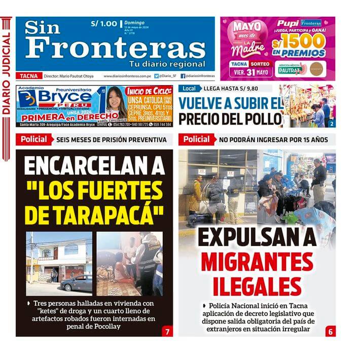 DIARIO SIN FRONTERAS TACNA