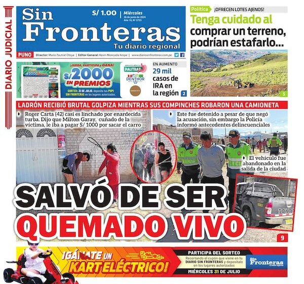  DIARIO SIN FRONTERAS PUNO 26062024