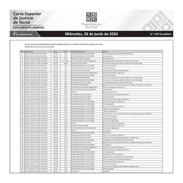 JUDICIALES TACNA