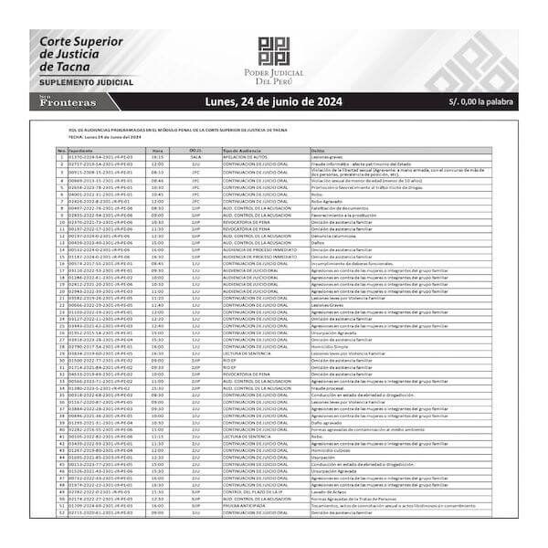 JUDICIALES TACNA