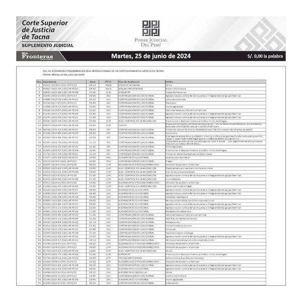 JUDICIALES TACNA