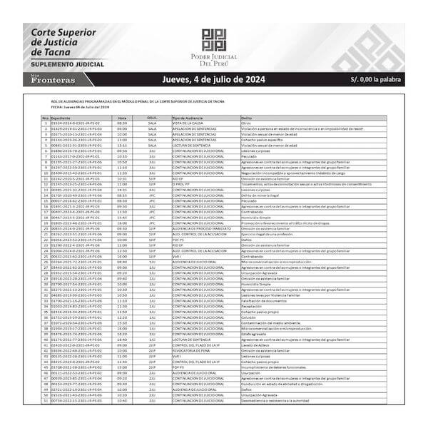 JUDICIALES TACNA