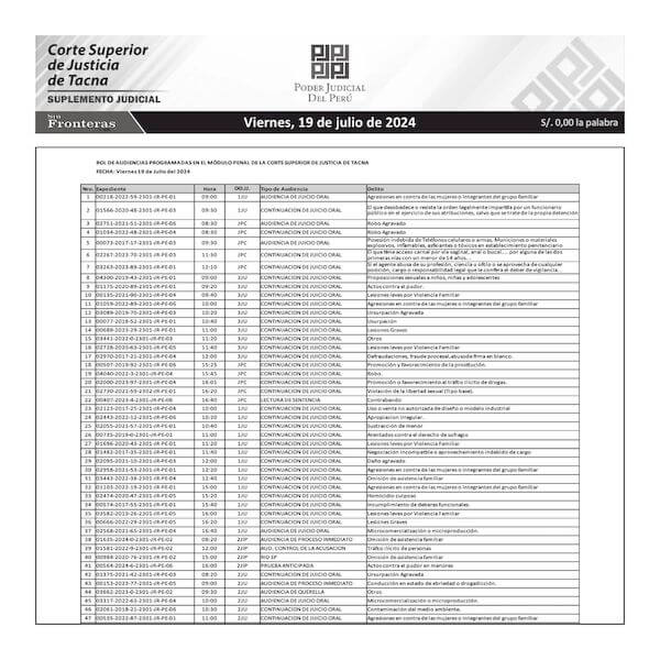 JUDICIALES TACNA