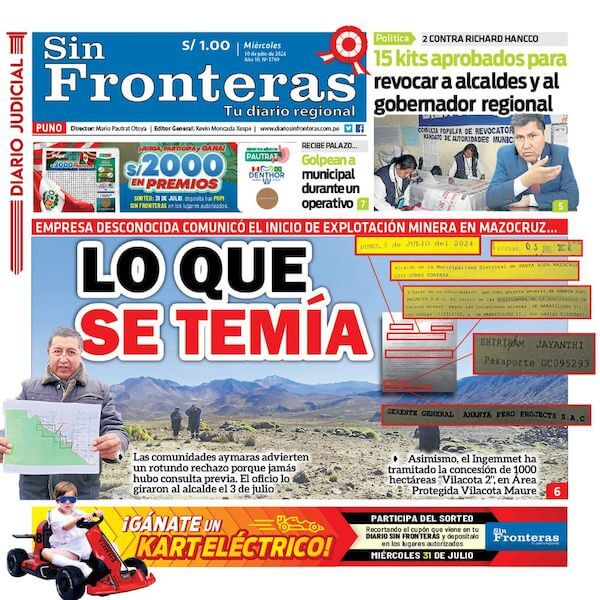 DIARIO SIN FRONTERAS PUNO