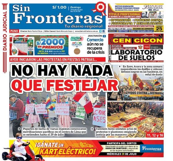  DIARIO SIN FRONTERAS PUNO 28072024