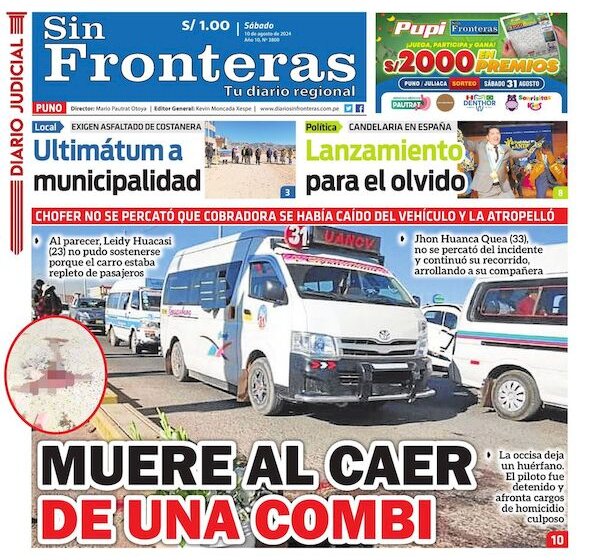  DIARIO SIN FRONTERAS PUNO 10082024