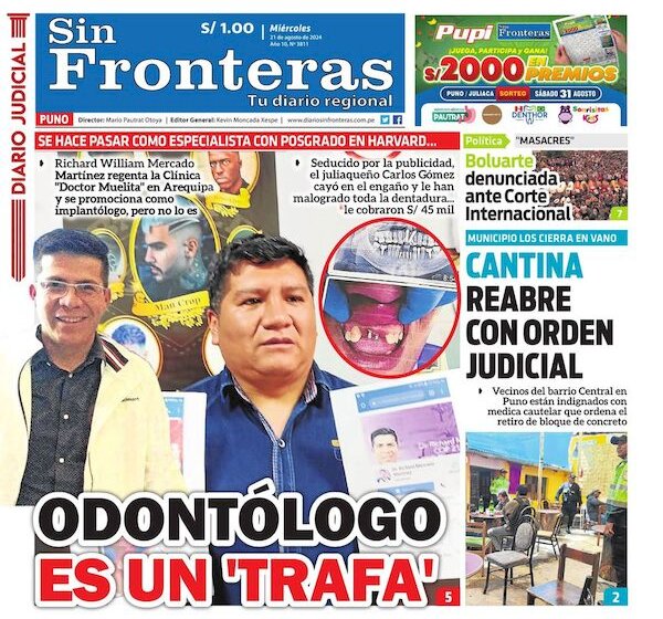  DIARIO SIN FRONTERAS PUNO 21082024