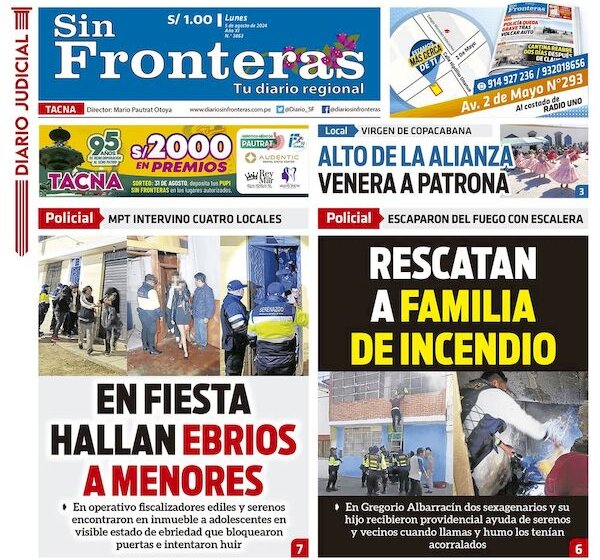  DIARIO SIN FRONTERAS TACNA 05082024