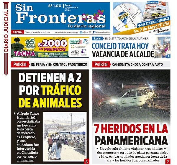  DIARIO SIN FRONTERAS TACNA 12082024