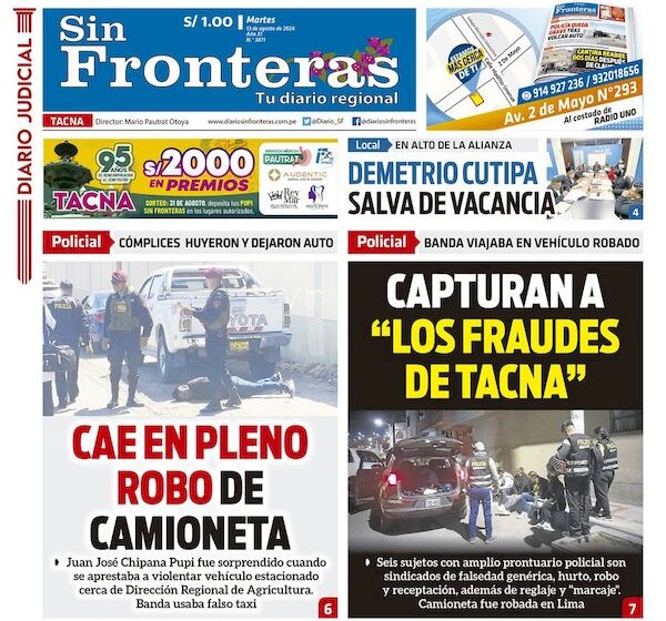 DIARIO SIN FRONTERAS TACNA