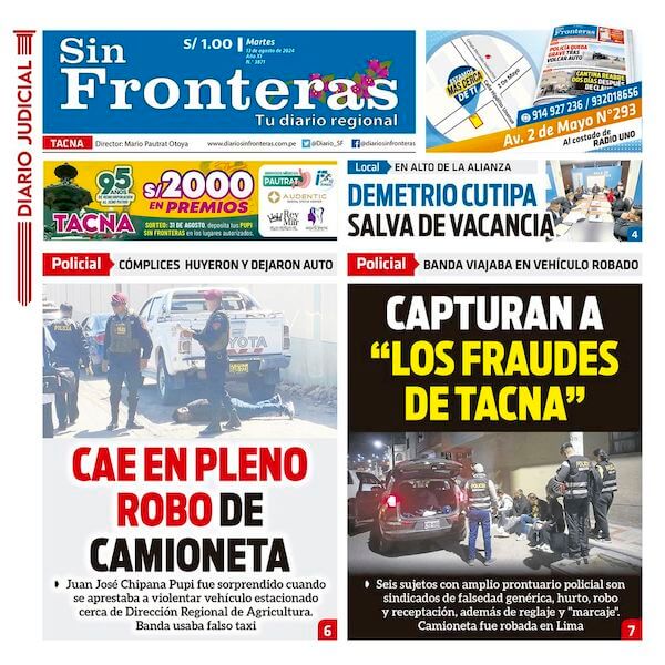 DIARIO SIN FRONTERAS TACNA