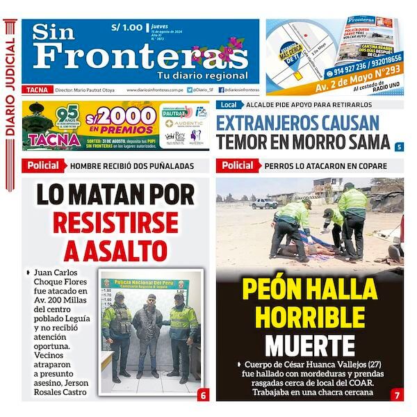 DIARIO SIN FRONTERAS TACNA