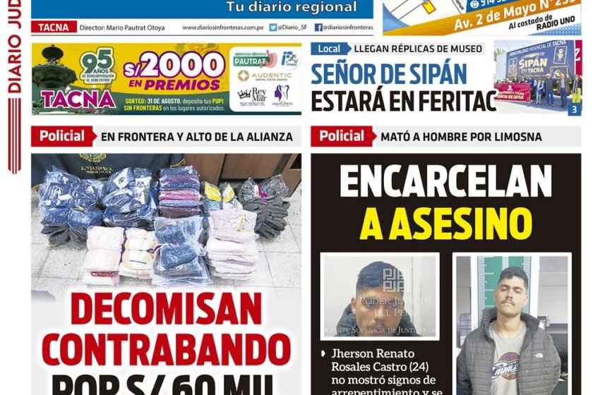  DIARIO SIN FRONTERAS TACNA 17082024