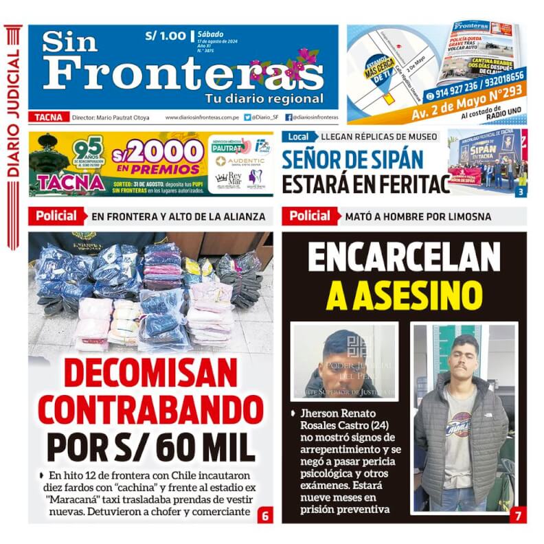 DIARIO SIN FRONTERAS TACNA