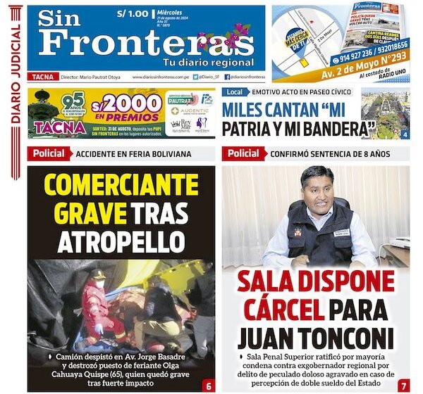 DIARIO SIN FRONTERAS TACNA