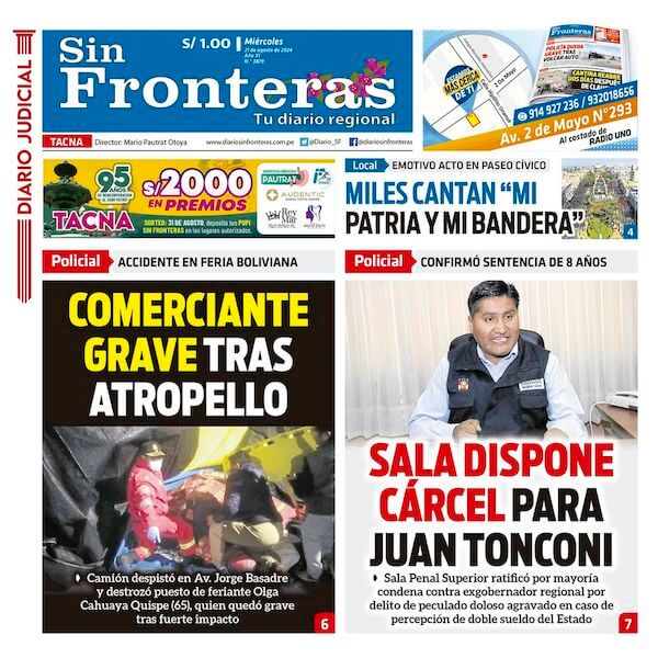 DIARIO SIN FRONTERAS TACNA