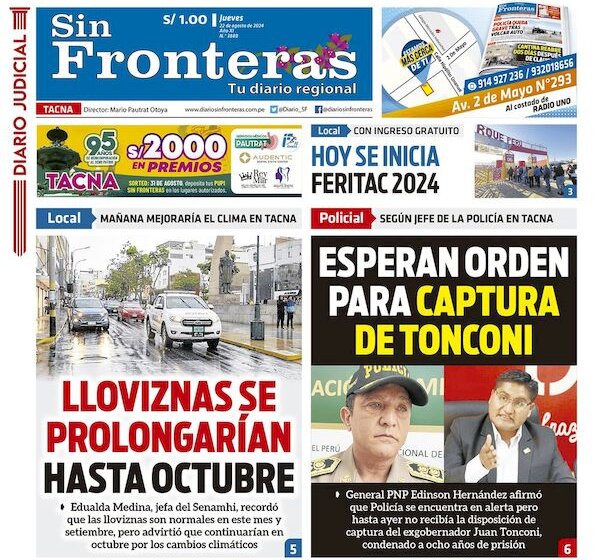  DIARIO SIN FRONTERAS TACNA 22082024