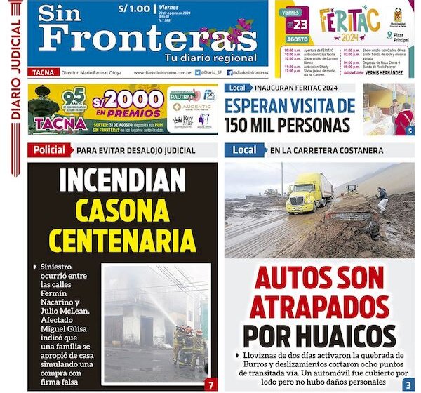 DIARIO SIN FRONTERAS TACNA