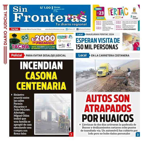 DIARIO SIN FRONTERAS TACNA