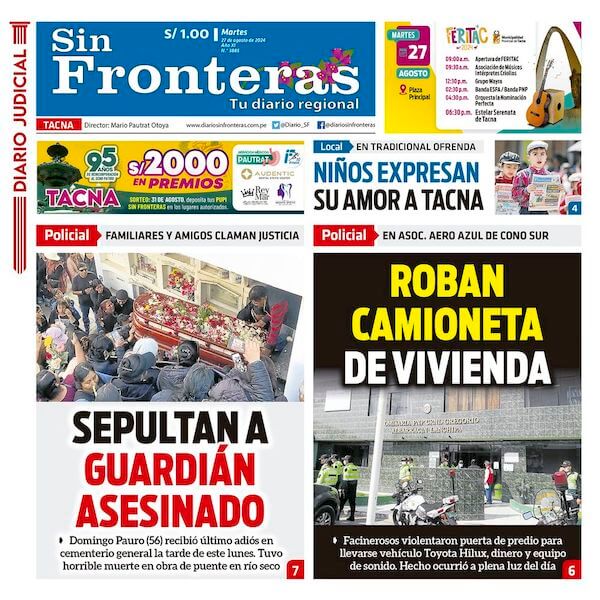 DIARIO SIN FRONTERAS TACNA