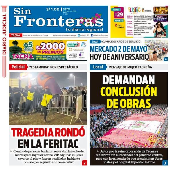 DIARIO SIN FRONTERAS TACNA