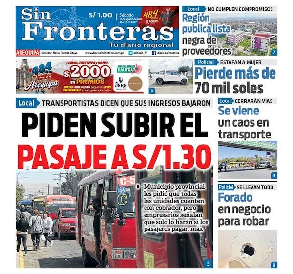  DIARIO SIN FRONTERAS AREQUIPA 10082024