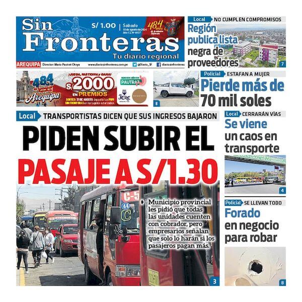 DIARIO SIN FRONTERAS AREQUIPA