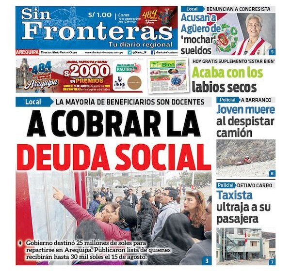  DIARIO SIN FRONTERAS AREQUIPA 12082024