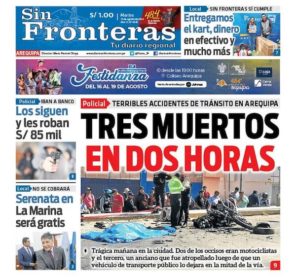  DIARIO SIN FRONTERAS AREQUIPA 13082024